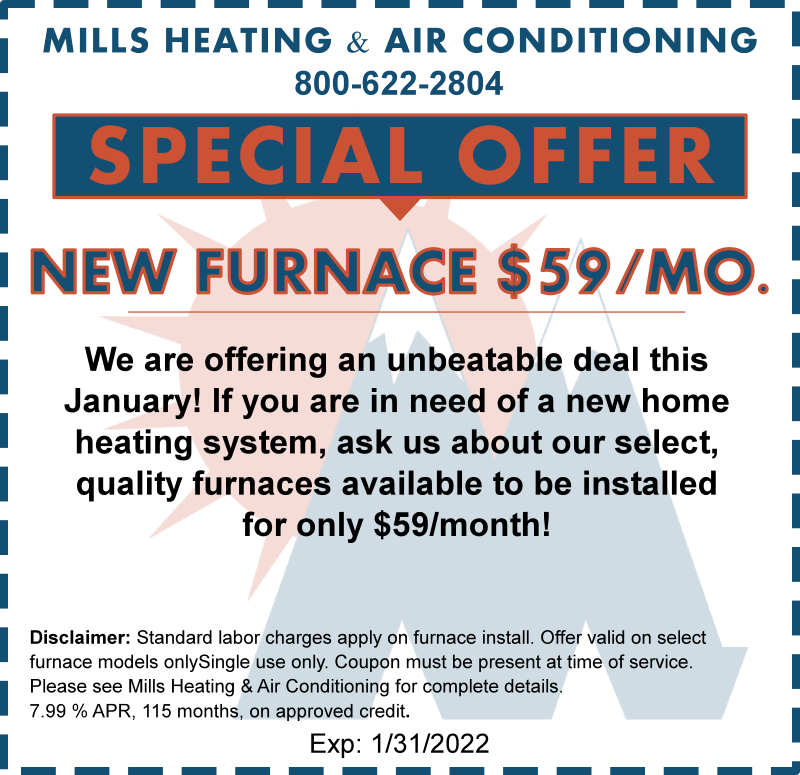 furnace special offer discount coupon january 2022