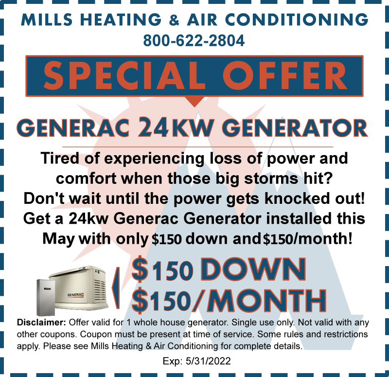 generac generator 150 down 150 per month special offer may 2022