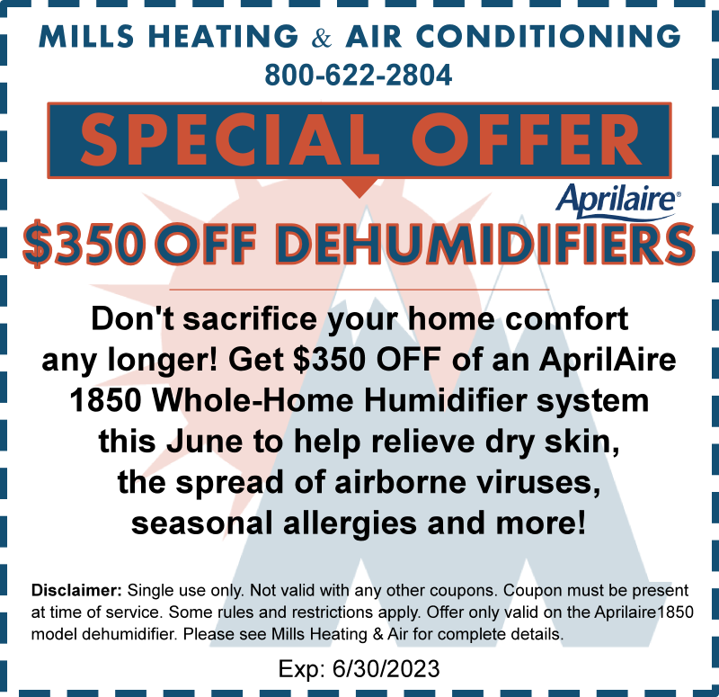 350 discount on aprilaire dehumidifiers discount special offer coupon june 2023