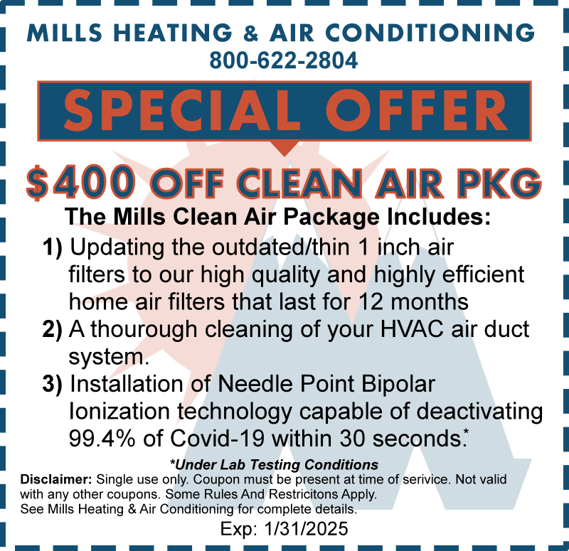 400 dollars off clean air duct package january 2025