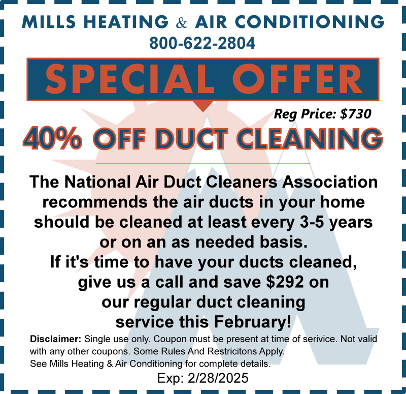 40 percent off clean air duct package february 2025