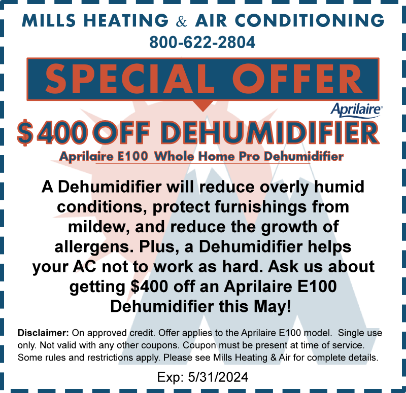 aprilaire dehumidifier special discount coupon offer may 2025