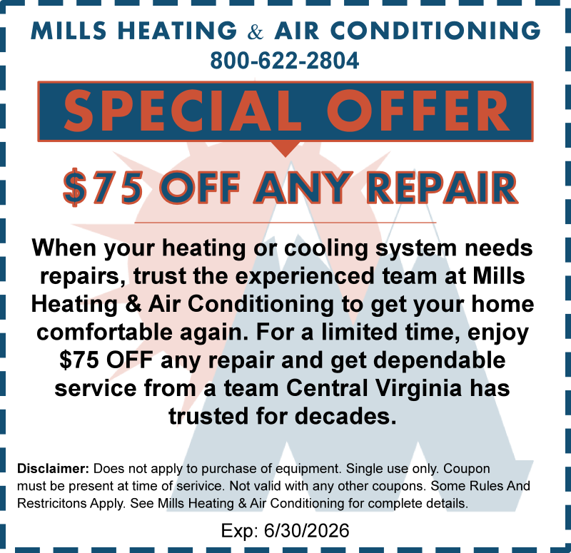 75 dollars off air conditioner repair special offer discount coupon june 2026